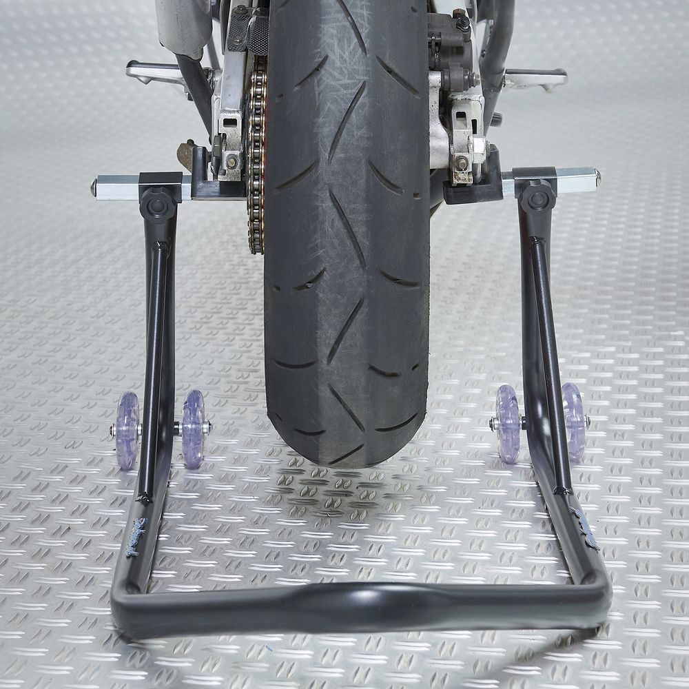 Bequille d'atelier xtreme roue arriere support en l en aluminium
