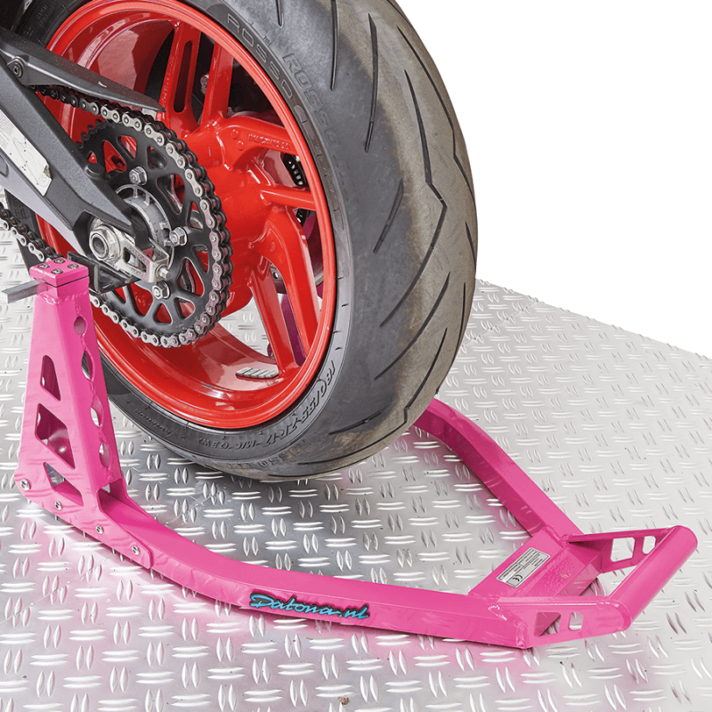 Béquille d'atelier MotoGP rose Datona roue arrière