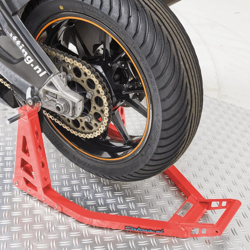Béquille d'atelier MotoGP rouge Datona roue arrière