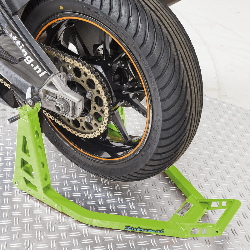 Béquille d'atelier MotoGP verte Datona roue arrière