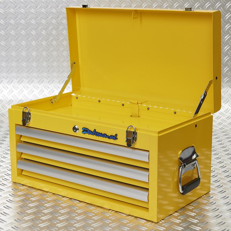 Boîte à outils avec rangement amovible noir jaune 4L