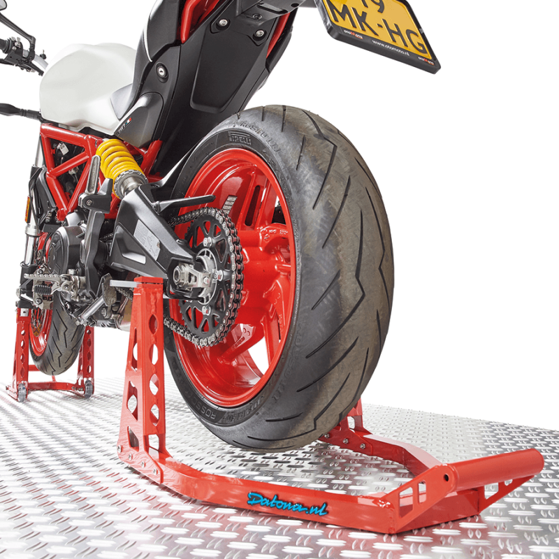 Moto béquille d'atelier Moto GP rouge roue arrière