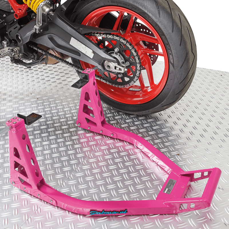 Poignée béquille d'atelier moto GP rose
