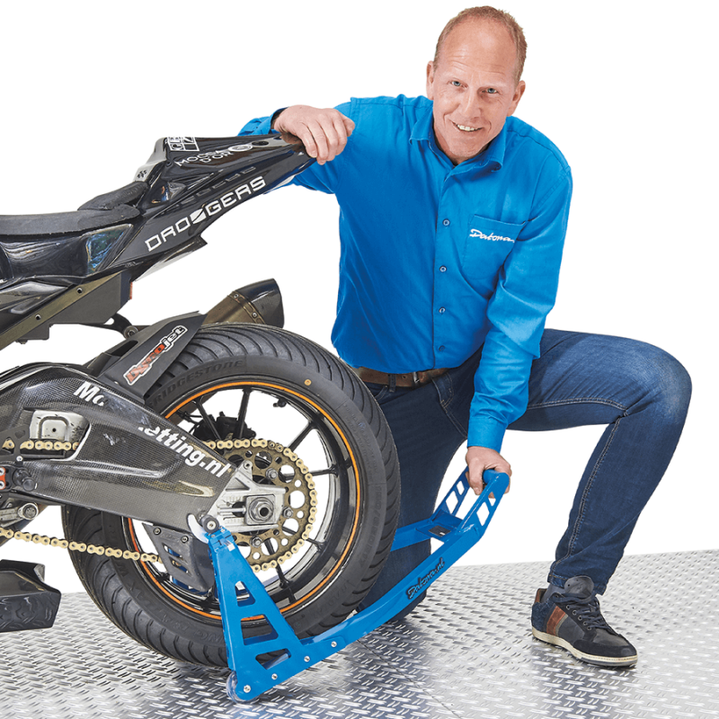 Béquille MotoGP Roue arrière alu Bleu Yamaha - 250kg