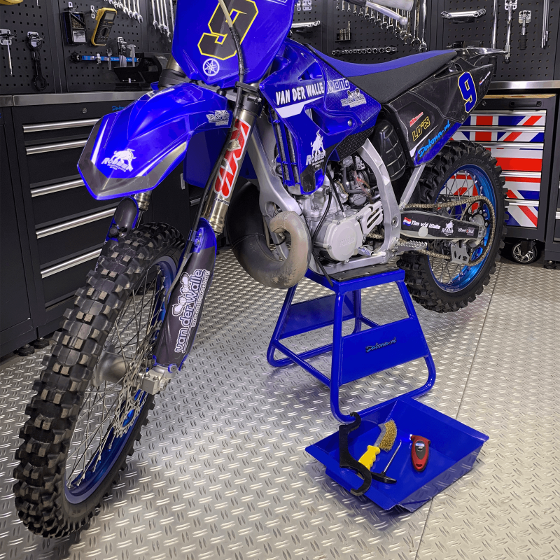 Support bleu pour motocross Yamaha