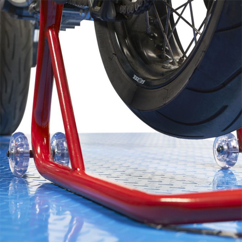 Support de paddock Xtreme rouge pour roue arrière moto