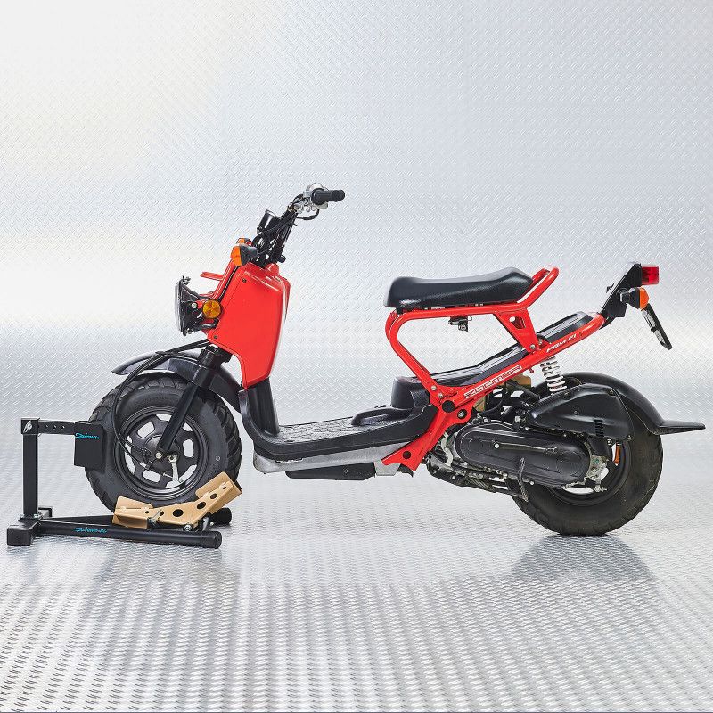  ACXIN - Support de moto - Rail d'aide de chargement - Bascule  de moto - Pince de roue avant - Support renforcé - Avec 3 trous d'ancrage -  Facteur de sécurité élevé
