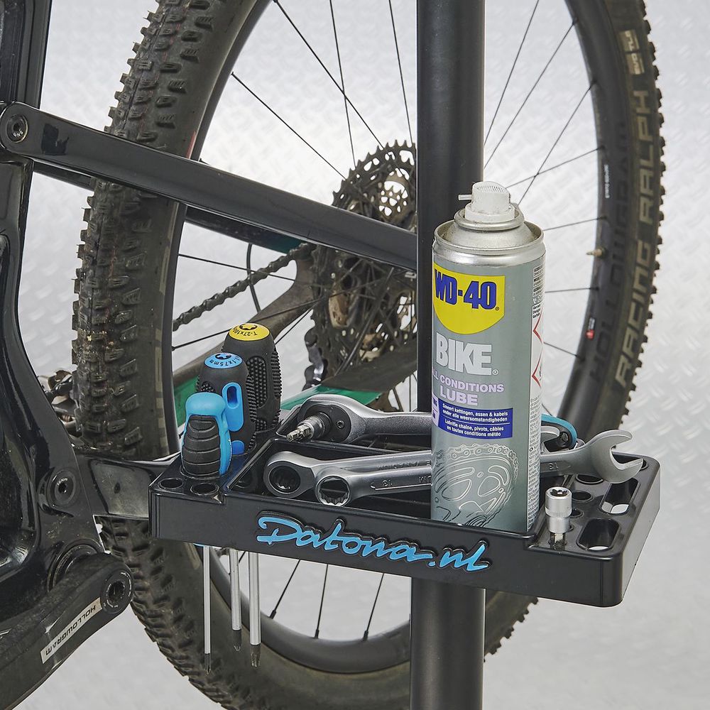 Support vélo avec plateau à outils