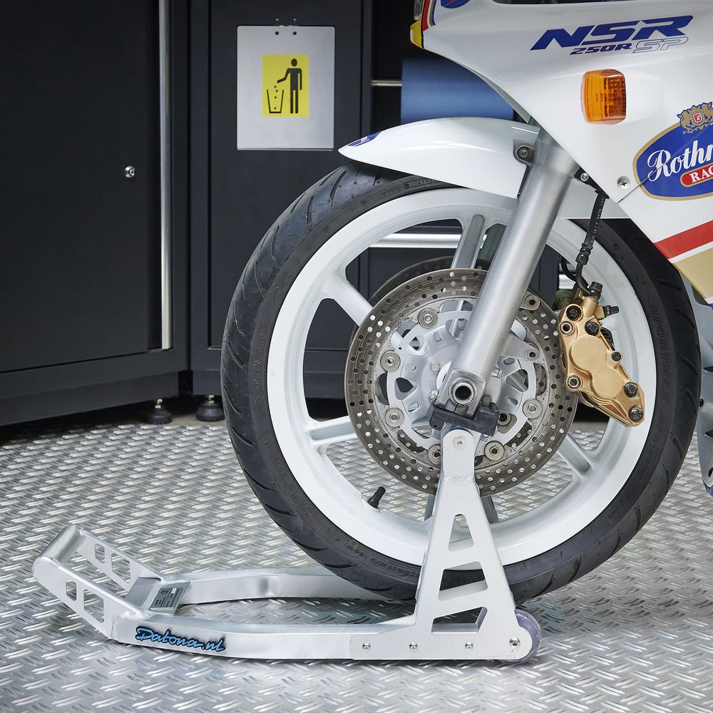 moto stand aluminium roue avant