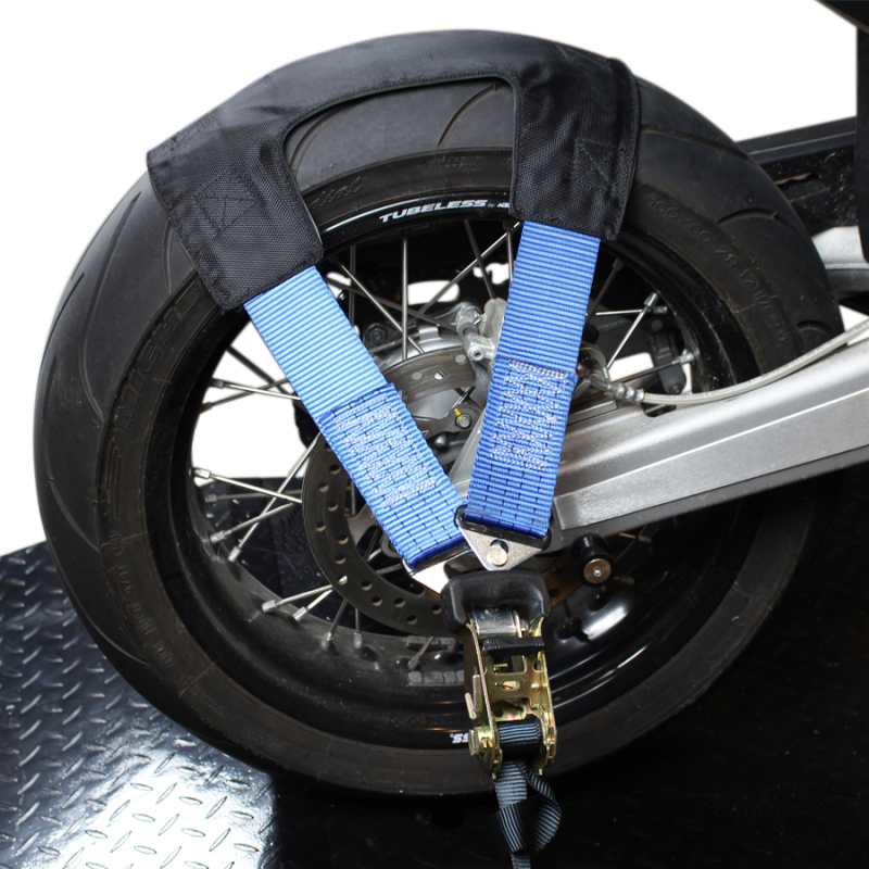Sangle d'arrimage de roue arrière de moto universelle, ceinture de  transport pour remorque de moto de moto hors route