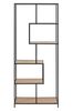sabro-boekenkast-6-planken-asymetrisch-wild-eiken-zwart-frame-1