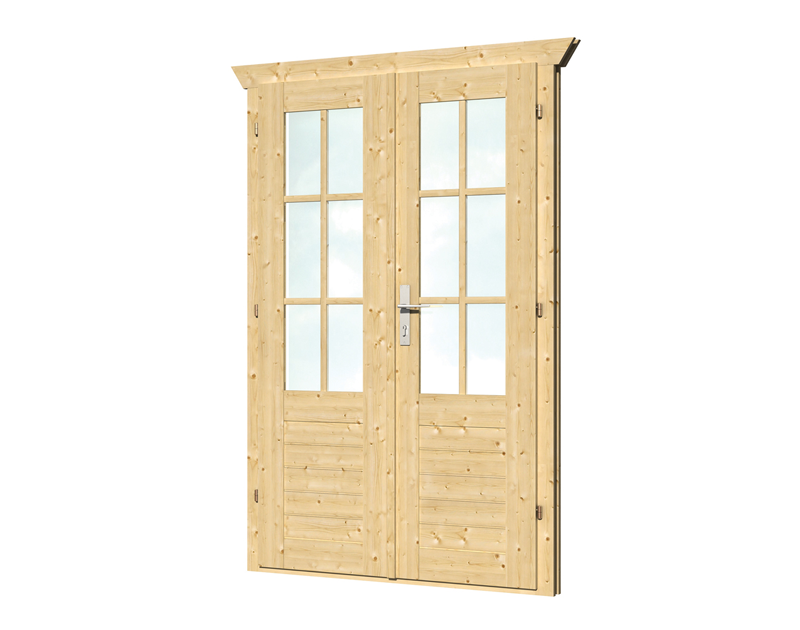 Bukken Verlaten alledaags Dubbele deur met raam 159 x 190 cm voor Wanddikte 28 t/m 45 mm