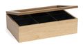 Sakura Tea Teebox - Holz - 6-Fächer - mit Samt - 24 x 16 cm