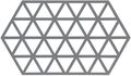Sous-verre pour casseroles Zone Denmark Triangles - Gris frais - 24 x 14 cm