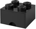 LEGO® Aufbewahrungsbox mit Schublade Schwarz 25x25x18 cm