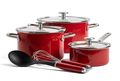 Ensemble de casseroles KitchenAid en acier émaillé rouge impérial 8 pièces