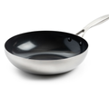 Poêle wok GreenPan Geneva - Acier inoxydable - ø 28 cm / 3,6 litres - Revêtement antiadhésif en céramique