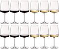 Bormioli Rocco Wijnglazen Set Nexo (Rode wijnglazen &amp; Witte wijnglazen) - 12 delige set