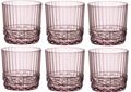 Verres à cocktail / Verres à whisky / Verres à eau America 20's Lilac Rose 370 ml - Lot de 6