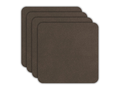 ASA Selection Untersetzer - Soft Leather - Earth - 10 x 10 cm - 4 Stücke