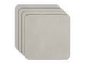 ASA Selections Untersetzer - Soft Leather - Limestone - 10 x 10 cm - 4 Stück