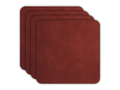 ASA Selection Untersetzer - Soft Leather - Red Earth - 10 x 10 cm - 4 Stücke
