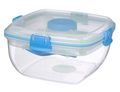 Sistema Saladebox To Go Blauw Met Bestek