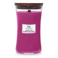 Bougie parfumée WoodWick Wild Berry &amp; Beets - Grand format - 18 cm / ø 10 cm