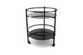 Salt &amp; Pepper Serveer- / Bartrolley Bar - Zwart - 2-Laags - ø 48 cm