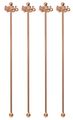 Paderno Cocktail Lepels BAR Octopus Koper 18.5 cm - 4 Stuks