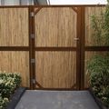 Bamboowall schuttingdeur met cortenstaal 90 x 200 cm