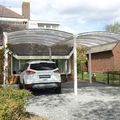 Aluminium dubbele carport met rond dak Gardendreams wit
