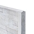 Beton Onderplaat Leisteen Motief Smal 3.5 x 26 x 184 cm Wit/Grijs - Type F