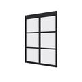 Glaswand steellook zwart 167 x 230 cm