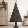 Weihnachtsbaum aus Holz, Schwarz, Blickdicht - 170 cm