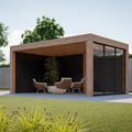 Premium Gartendomizil Luxus Typ 5 - 500 x 350 cm - Schwarze Wände