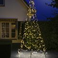 Fairybell 4 meter flagstangs-juletræ 640 LED-lys - Med stang