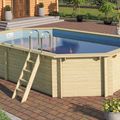 Holz Pool Modell 4A Karibu - 610 x 400 cm 