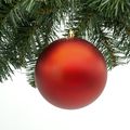 Kerstbal 12 cm rood onbreekbaar