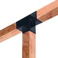 Fesca Pergola Holzverbinder T-Form - Schwarz für 12 x 12 cm Pfosten