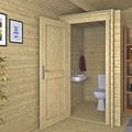 Bausatz für separaten Raum (Toilette/Abstellraum) 120 x 140 x 200 cm (28 mm)