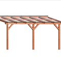 aanbouw veranda hout met polycarbonaat dakplaten