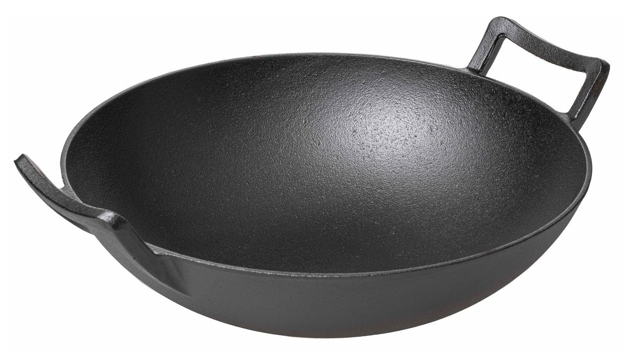 BK Black Steel Seasoned Carbon Steel Paella Pan, 15"