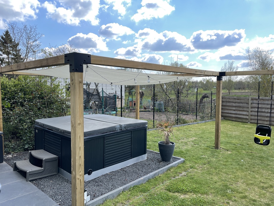 Geplooid Decoratief Station Pergola maken