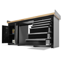 Werkbank PRO eiken met 6 lades en opbergkast - 200 cm 4