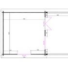 Abmessungen Gartenhaus 5x5 3 von Interflex 540 x 845 x 280 cm mit 3 Meter überdachter Veranda 