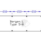 Supports de béton - plan - Bergen L type 5-8