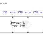 Supports en béton - plan - Bergen L type 5-8