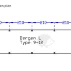 Supports en béton - plan - Bergen L type 9-12