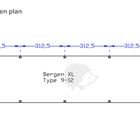 Supports en béton plan - Bergen XL type 9-12